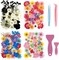 160-Piece Dried Pressed Flowers for Crafts – Assorted Natural Flowers for Resin, Jewelry, Candle Making, Scrapbooking, Wedding Cards & DIY Projects – Tweezers Included (Various Colors)